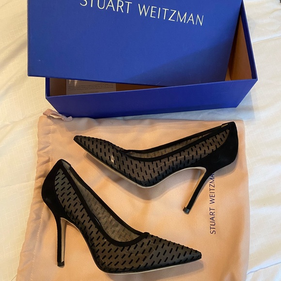 Stuart Weitzman mesh/suede pumps - Picture 2 of 4
